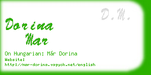 dorina mar business card